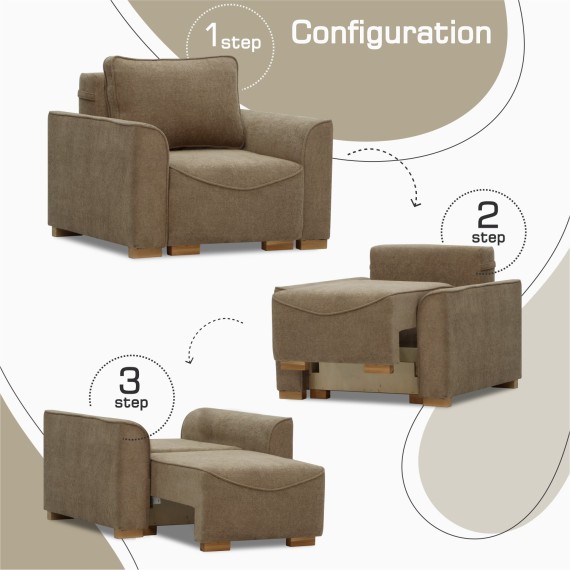 Բազկաթոռ HOBEL BELONA 1  F/R LIGHT BROWN BONCUK 7 (3) 