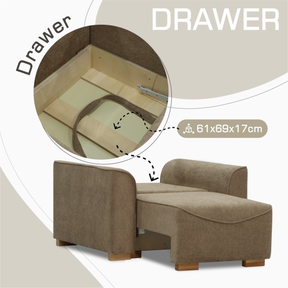 Բազկաթոռ HOBEL BELONA 1  F/R LIGHT BROWN BONCUK 7 (3) 