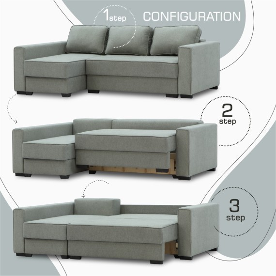 Sofa HOBEL CORNER LIZA PLUS F/P GREY SCANDI 21 L (5) 