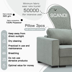 Sofa HOBEL CORNER LIZA PLUS F/P GREY SCANDI 21 L (5) 