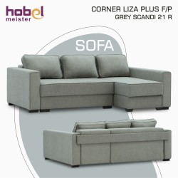 Sofa HOBEL CORNER LIZA PLUS F/P GREY SCANDI 21 R (5) 
