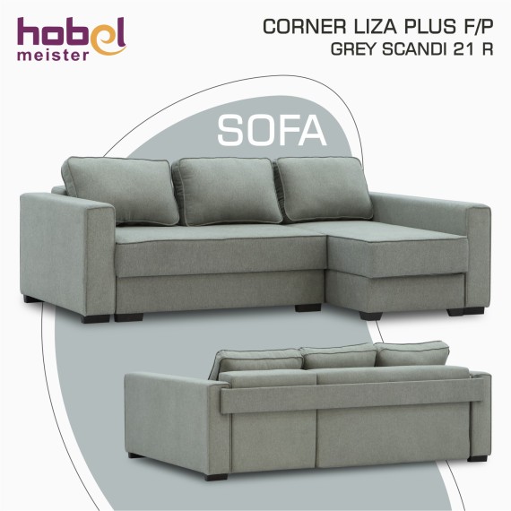 Բազմոց HOBEL CORNER LIZA PLUS F/P GREY SCANDI 21 R (5) 