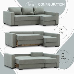 Sofa HOBEL CORNER LIZA PLUS F/P GREY SCANDI 21 R (5) 