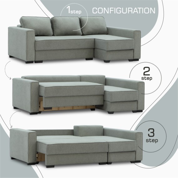 Բազմոց HOBEL CORNER LIZA PLUS F/P GREY SCANDI 21 R (5) 