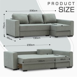 Sofa HOBEL CORNER LIZA PLUS F/P GREY SCANDI 21 R (5) 