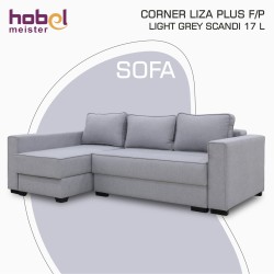 Sofa HOBEL CORNER LIZA PLUS F/P LIGHT GREY SCANDI 17 L (5) 