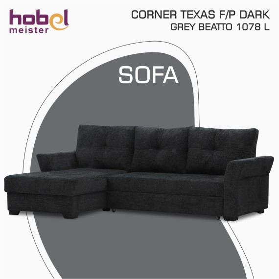 Sofa HOBEL CORNER TEXAS F/P DARK GREY BEATTO 1078 L (5) 