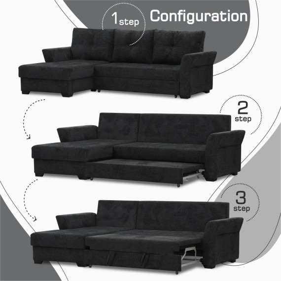 Sofa HOBEL CORNER TEXAS F/P DARK GREY BEATTO 1078 L (5) 