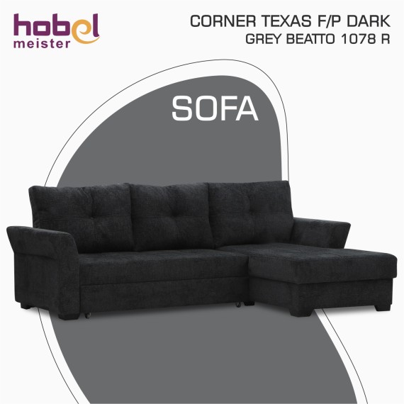 Sofa HOBEL CORNER TEXAS F/P DARK GREY BEATTO 1078 R (5) 