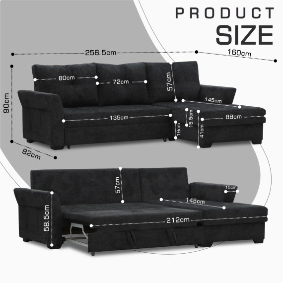 Sofa HOBEL CORNER TEXAS F/P DARK GREY BEATTO 1078 R (5) 
