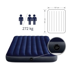Air mattress INTEX WAVE BEAM FLOCKED 191X137X25 CM (I03403200)