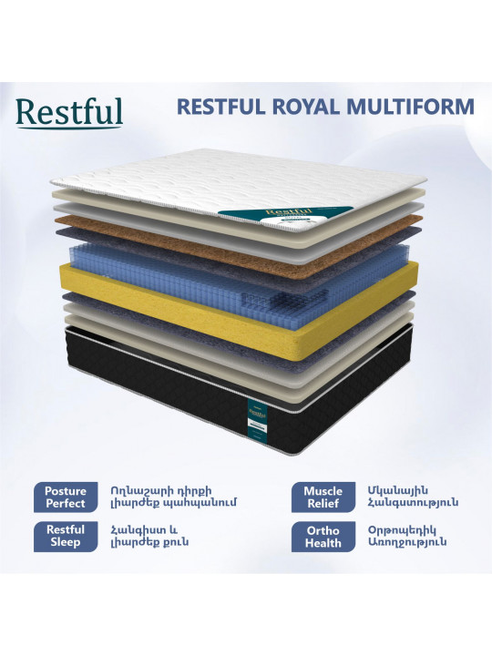 Pocket mattress RESTFUL ROYAL MULTIFORM 110X200 