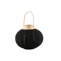Candlestick KOOPMAN LANTERN WITH GAUZE 25X21CM BLA (435102030)