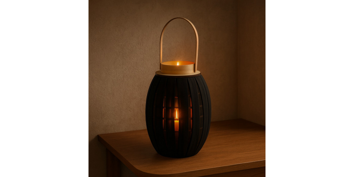 Подсвечник KOOPMAN LANTERN WITH GAUZE 23X34CM BLA (435102040)