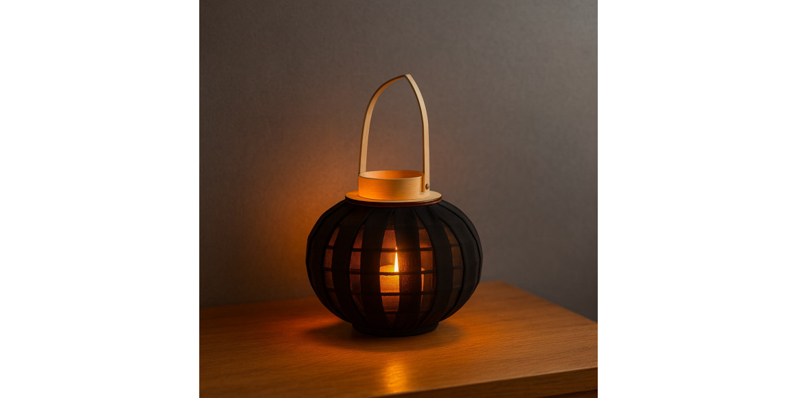 Подсвечник KOOPMAN LANTERN WITH GAUZE 25X21CM BLA (435102030)