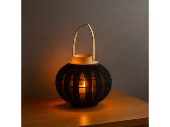Подсвечник KOOPMAN LANTERN WITH GAUZE 25X21CM BLA (435102030)
