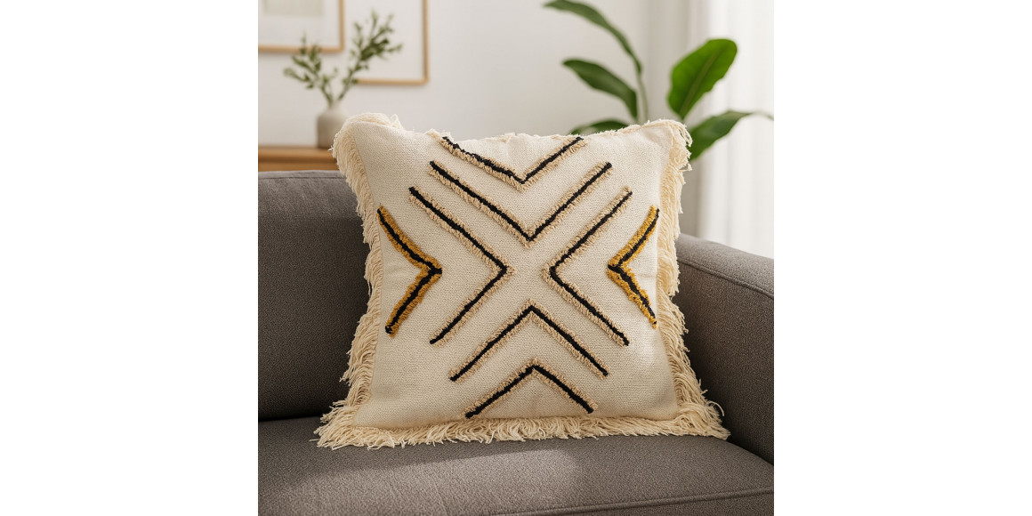 Pillow KOOPMAN 45X45CM WITH FRINGLES (541237) (A35940810)