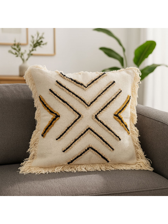 Pillow KOOPMAN 45X45CM WITH FRINGLES (541237) (A35940810)
