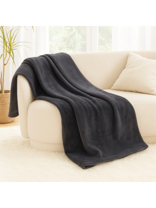 Plaid KOOPMAN 125X150CM FLEECE GREY (HZ1011790)