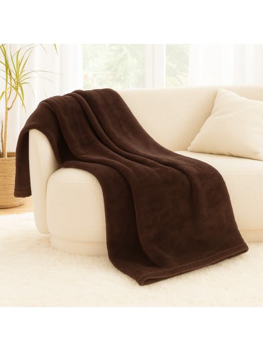 Plaid KOOPMAN 125X150CM FLEECE TAUPE (232517) (HZ1011800)