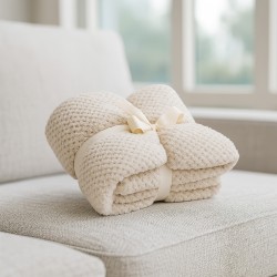 Plaid KOOPMAN 130X170CM FLEECE CREAM (HZ1011940)