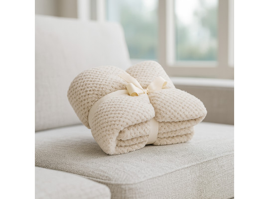 Ծածկոց KOOPMAN 130X170CM FLEECE CREAM (HZ1011940)
