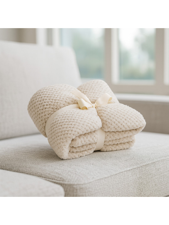 Plaid KOOPMAN 130X170CM FLEECE CREAM (HZ1011940)