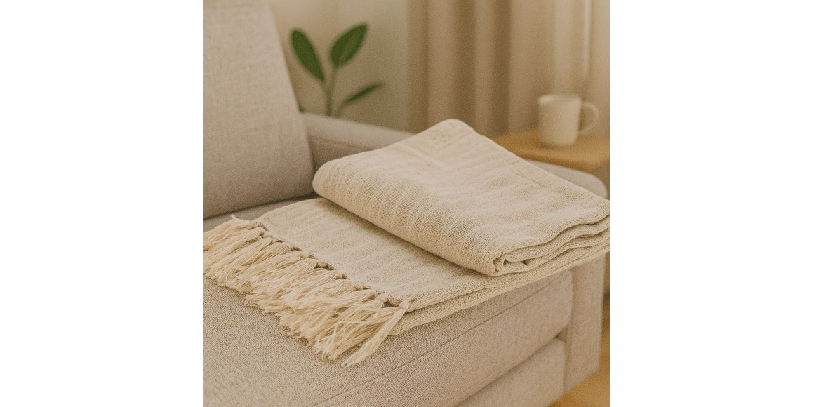 Plaid KOOPMAN 130X170CM THROW COTTON 4ASS CL (A35941040)