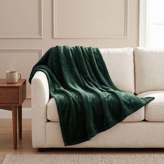 Plaid KOOPMAN 180X230CM FLEECE GREEN (HZ1011900)
