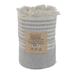 Plaid RESTFUL AC 170X200 BBL LIGHT GREY 