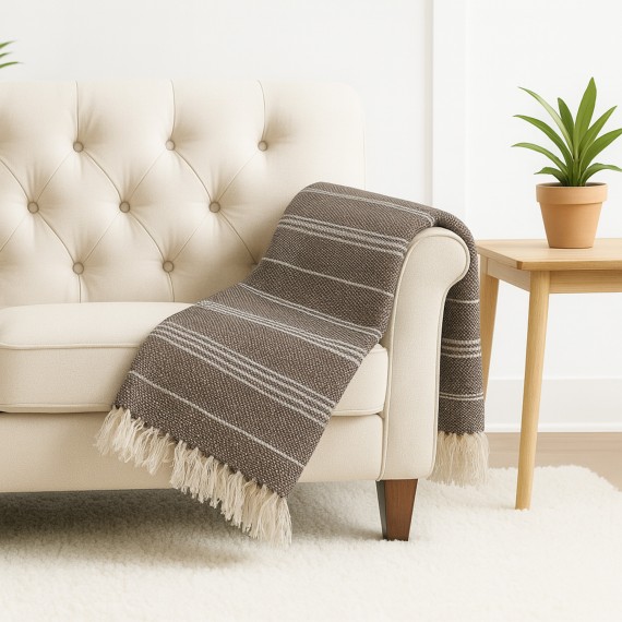 Plaid RESTFUL AC 170X200 LI COFFEE 