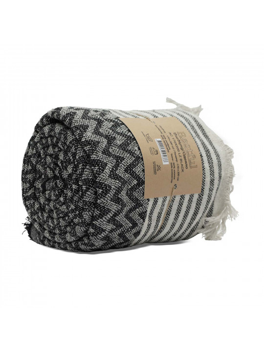Plaid RESTFUL AC 170X200 LZ BLACK 