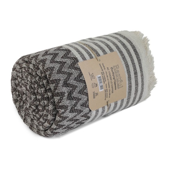 Plaid RESTFUL AC 170X200 LZ COFFEE 