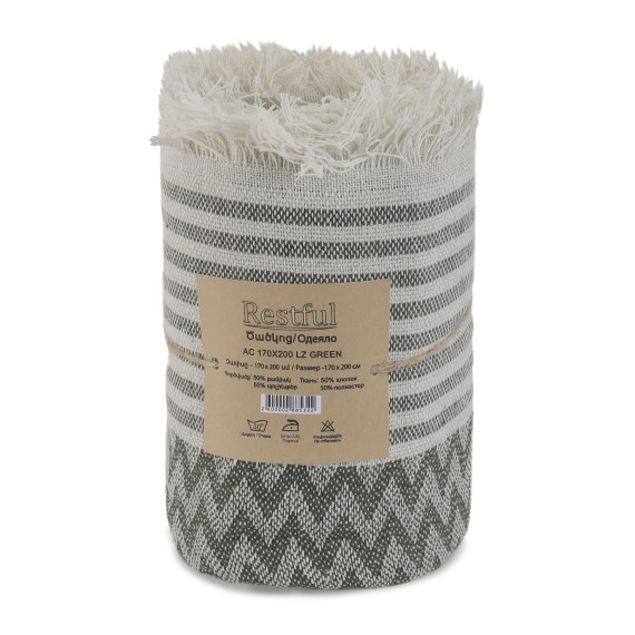 Plaid RESTFUL AC 170X200 LZ GREEN 