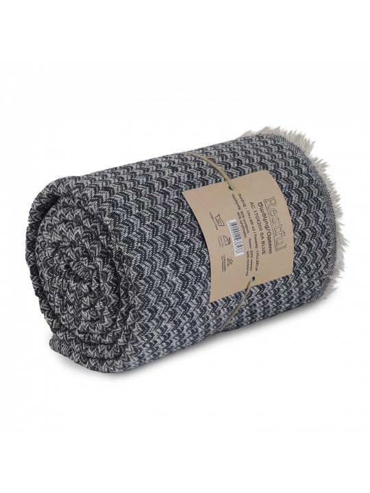 Plaid RESTFUL AC 170X200 SA BLUE 