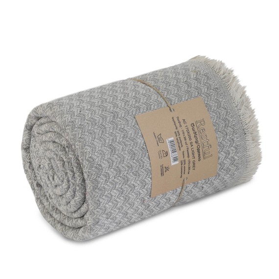 Plaid RESTFUL AC 170X200 SA LIGHT GREY 