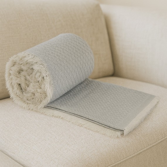 Plaid RESTFUL AC 170X200 SA LIGHT GREY 