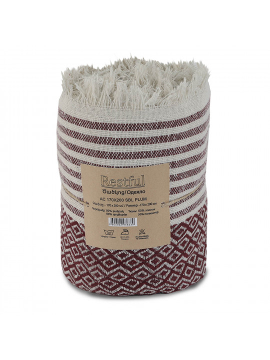 Plaid RESTFUL AC 170X200 SBL PLUM 