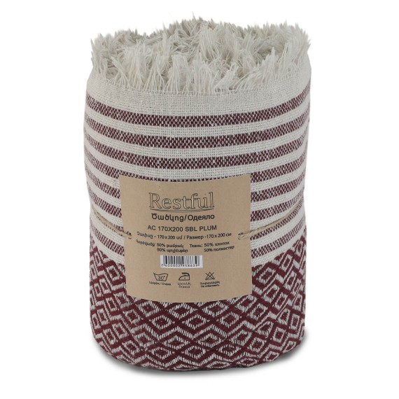 Plaid RESTFUL AC 170X200 SBL PLUM 