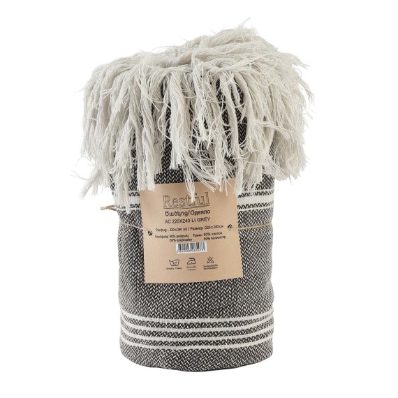 Plaid RESTFUL AC 220X240 LI GREY 