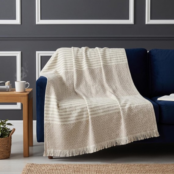 Plaid RESTFUL AC 220X240 SBL BEIGE 