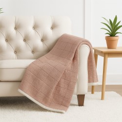 Plaid RESTFUL MP 80X120 DUSTY CORAL 