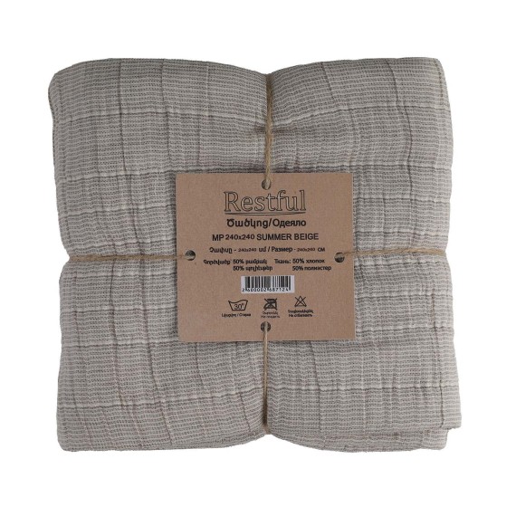 Plaid RESTFUL MP 80X120 SUUMER BEIGE 