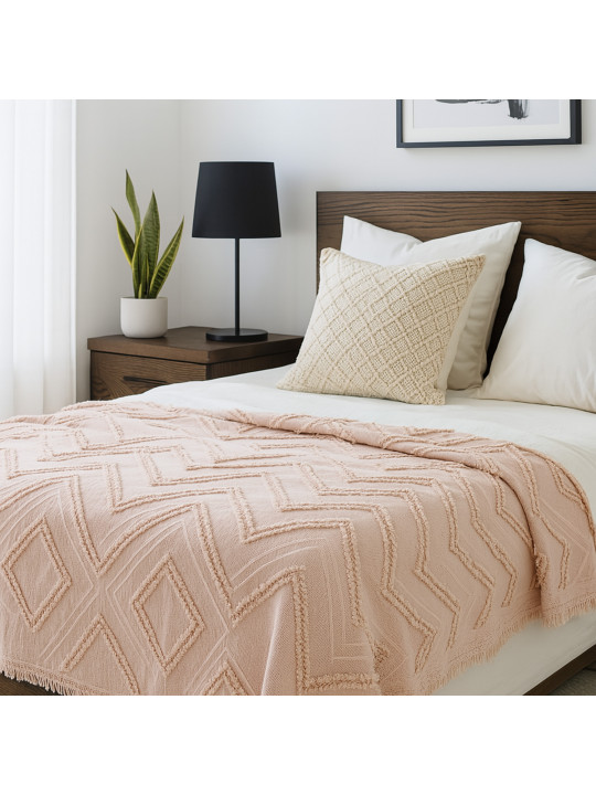 Bed cover RESTFUL NAKI01 180X250 PUDRA 