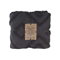 Bed cover RESTFUL NAKI01 250X250 DARK GREY 