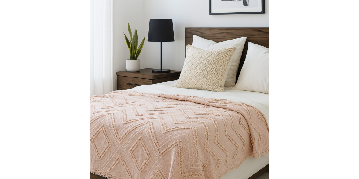 Bed cover RESTFUL NAKI01 250X250 PUDRA 