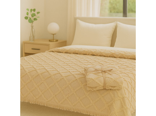 Մահճակալի ծածկոց RESTFUL NAKI02 180X250 BEIGE 