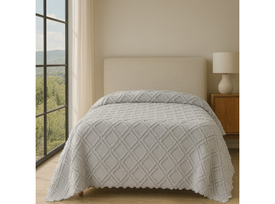 Մահճակալի ծածկոց RESTFUL NAKI02 180X250 LIGHT GREY 