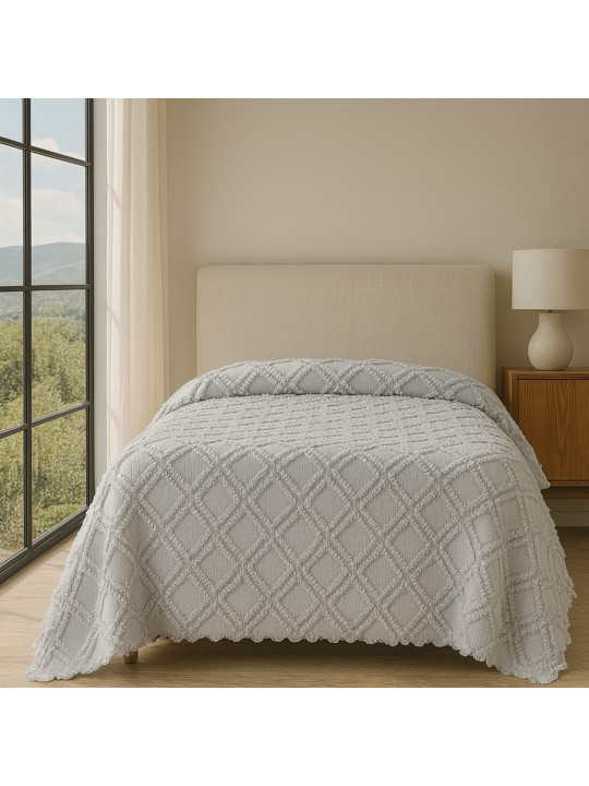 Մահճակալի ծածկոց RESTFUL NAKI02 180X250 LIGHT GREY 
