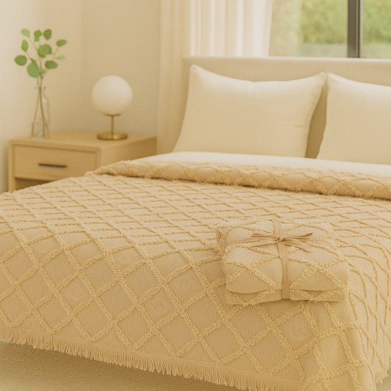 Покрывало RESTFUL NAKI02 250X250 BEIGE 